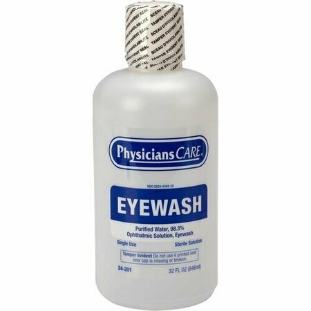 FIRST AID ONLY Eyewash, Sterile, Ophthalmic, Nozzle, 32 oz, CL FAO24201